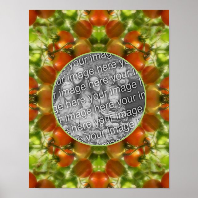 Garden Cherry Tomatoes Nature Add Your Photo Poster (Front)