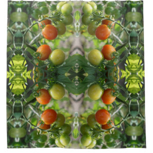 Garden Cherry Tomatoes Nature Art Shower Curtain