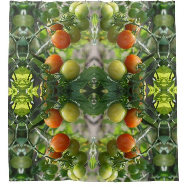 Garden Cherry Tomatoes Nature Art    Shower Curtain (Front)