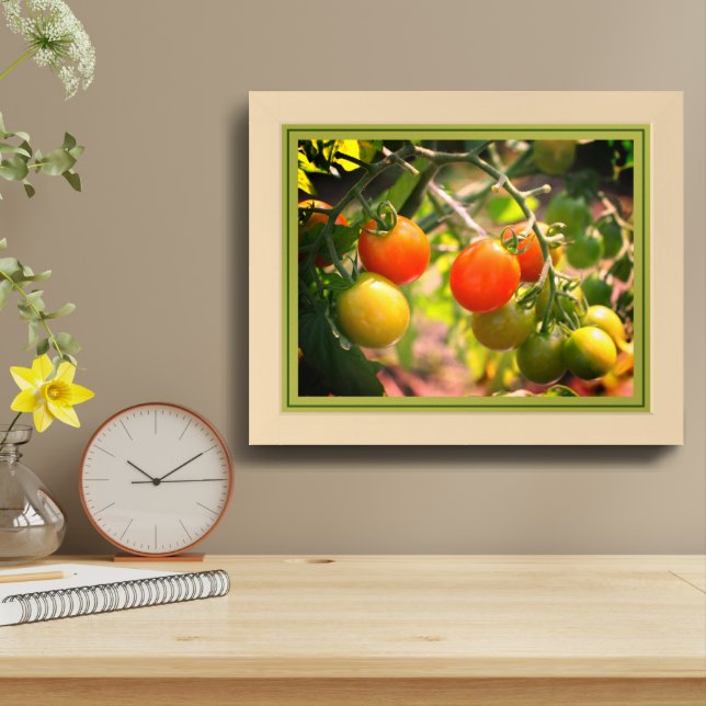 Garden Cherry Tomatoes Nature Framed Art (Table Top)