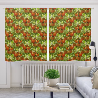 Garden Cherry Tomatoes Nature Pattern Blackout Curtains
