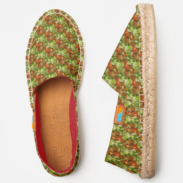 Garden Cherry Tomatoes Nature Pattern Espadrilles (Side)