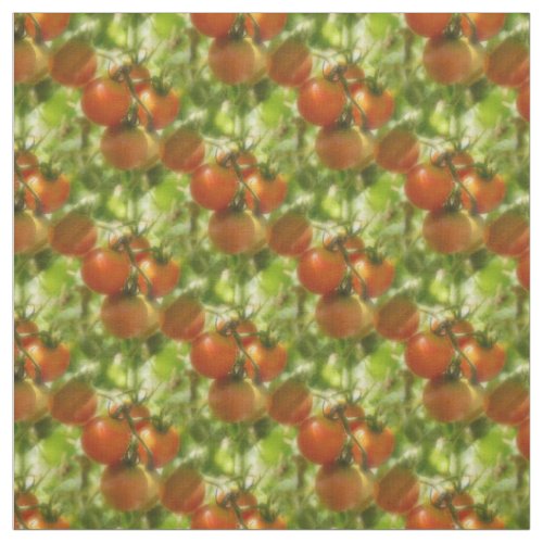 Garden Cherry Tomatoes Nature Pattern Fabric