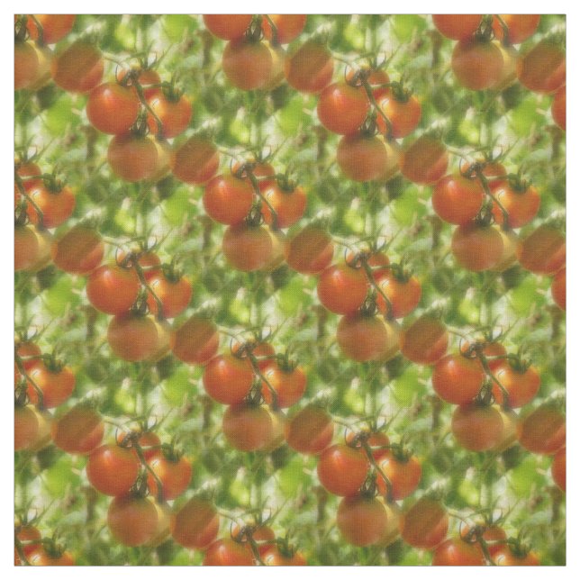 Garden Cherry Tomatoes Nature Pattern Fabric (Swatch)