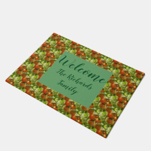 Garden Cherry Tomatoes Nature Pattern Personalized Doormat