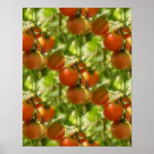 Garden Cherry Tomatoes Nature Pattern    Poster