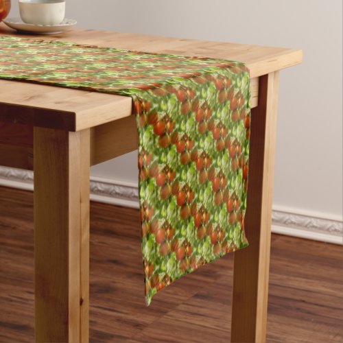 Garden Cherry Tomatoes Nature Pattern    Short Table Runner