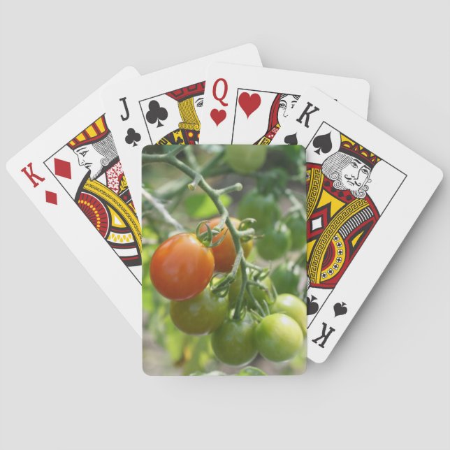 Garden Cherry Tomatoes Nature  Poker Cards (Back)