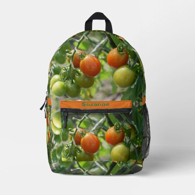Garden Cherry Tomatoes Personalized Printed Backpack (Front)