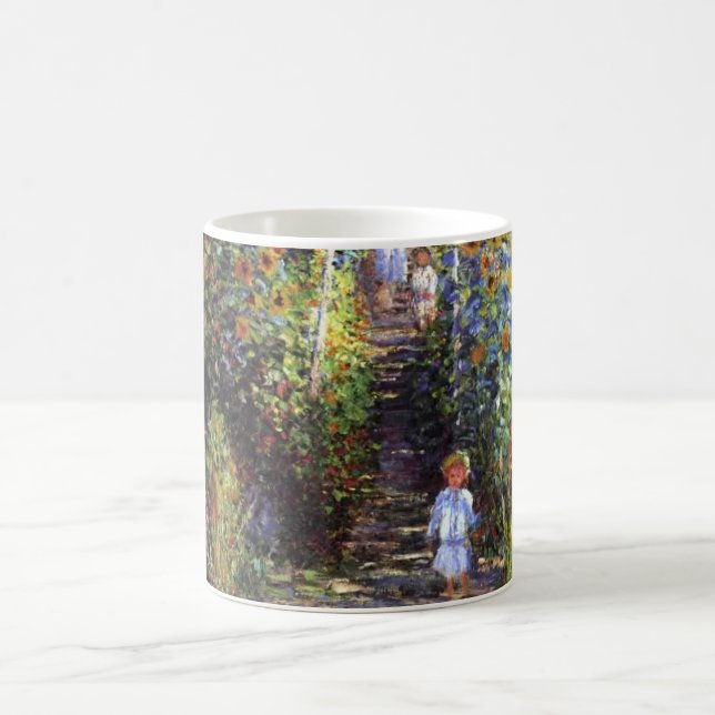  Garden Claude Monet Summer Sunflower Flowers  Coffee Mug (Center)