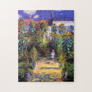 Garden Claude Monet Summer Sunflower Flowers Jigsaw Puzzle