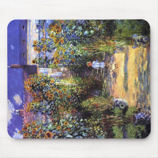  Garden Claude Monet Summer Sunflower Flowers  Mouse Pad (Front)