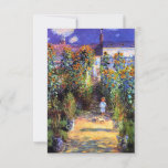 Garden Claude Monet Summer Sunflower Flowers  Thank You Card<br><div class="desc">Flat Thank You Card Garden Claude Monet Summer Sunflower Flowers Vetheuil</div>