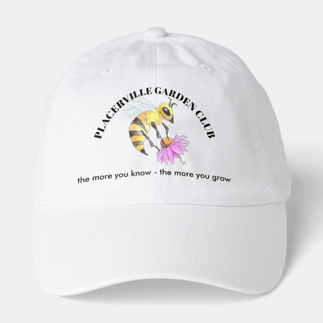 Garden Club caps with Bee design (Front)