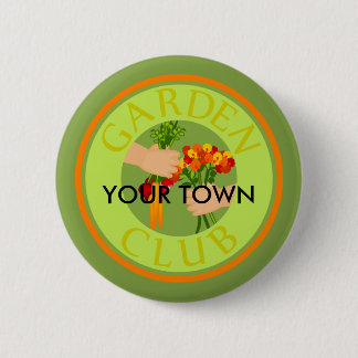 Garden Club Emblem Pinback Button