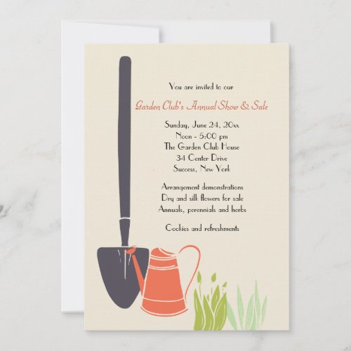 Garden Club Invitation