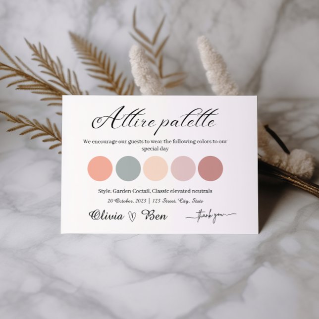 Garden Cocktail Wedding Dress Code Insert  (Creator Uploaded)