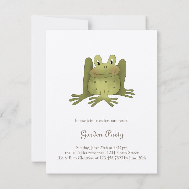 Garden Collection · Frog Invitation (Front)