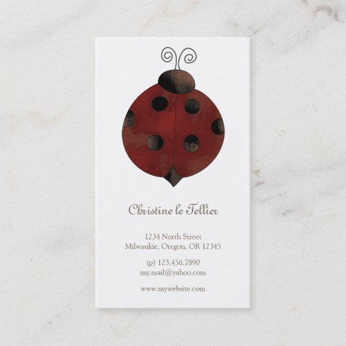 Garden Collection · Ladybug Business Card