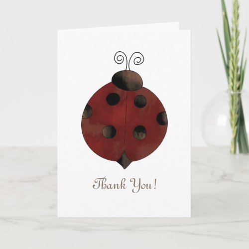 Garden Collection  Ladybug Thank You Card