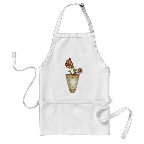 Garden Collection  Potted Flowers with Ladybug Adult Apron