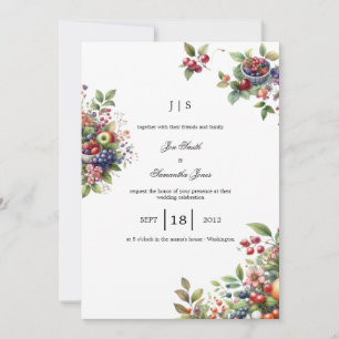 garden colorful summer invitation