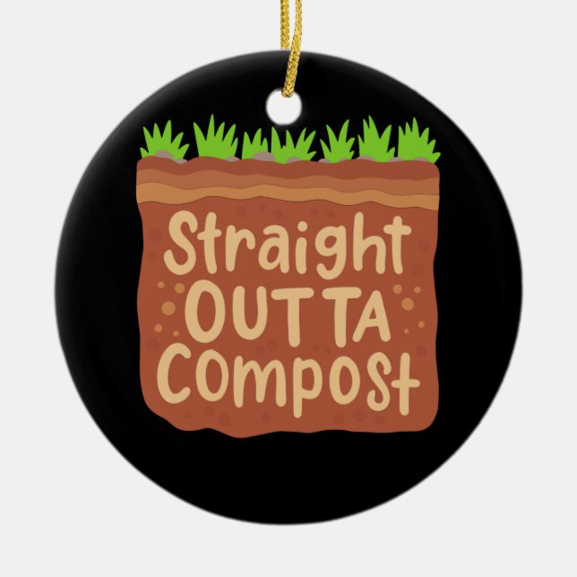 Garden Compost Gift Ceramic Ornament (Front)