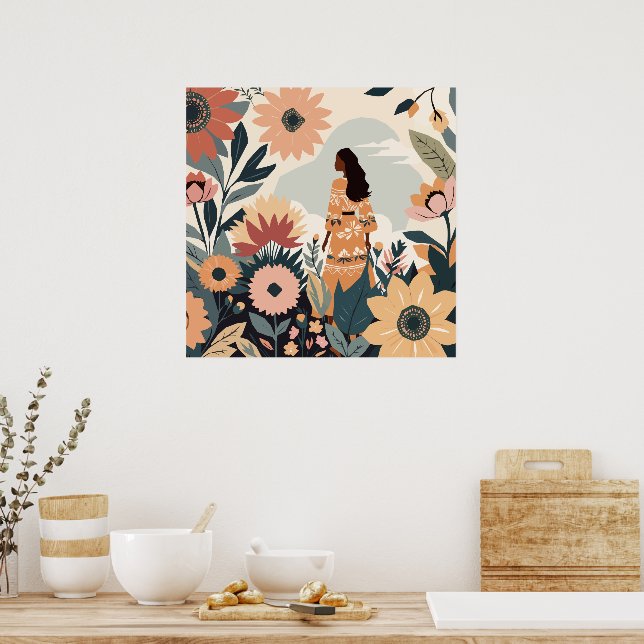 Garden Contemplation Poster (Kitchen)