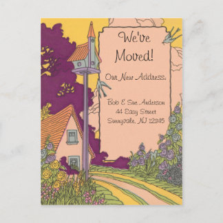 Garden Cottage New Address Postcard