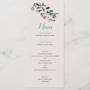 Garden Crest Eggshell Wedding Script Menu