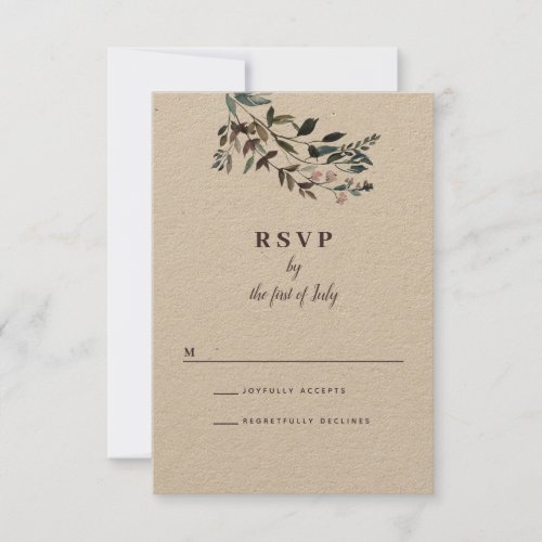 Garden Crest  Rustic Floral Wedding Response