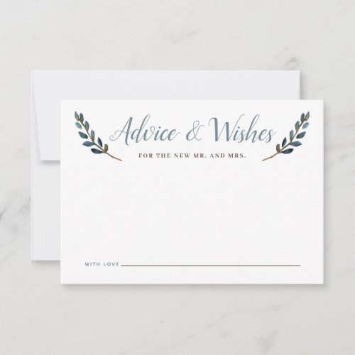 Garden Crest  White Blue Wedding Advice  Wishes