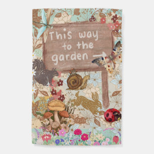 Garden Critters This Way To The Garden Flag