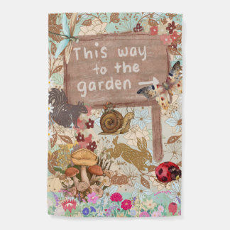 Garden Critters This Way To The Garden Flag