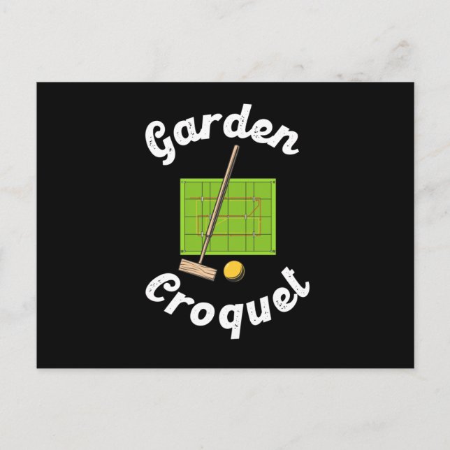 Garden Croquet Sport Croquet Player Poison Postcard (Front)