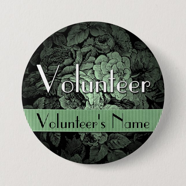 Garden Custom Button: Volunteer Button (Front)