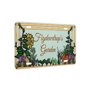 Garden Customize sign license plate