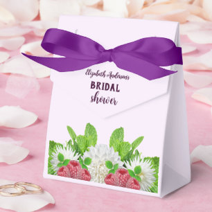 Garden Dahlia Bridal Shower Favor Boxes