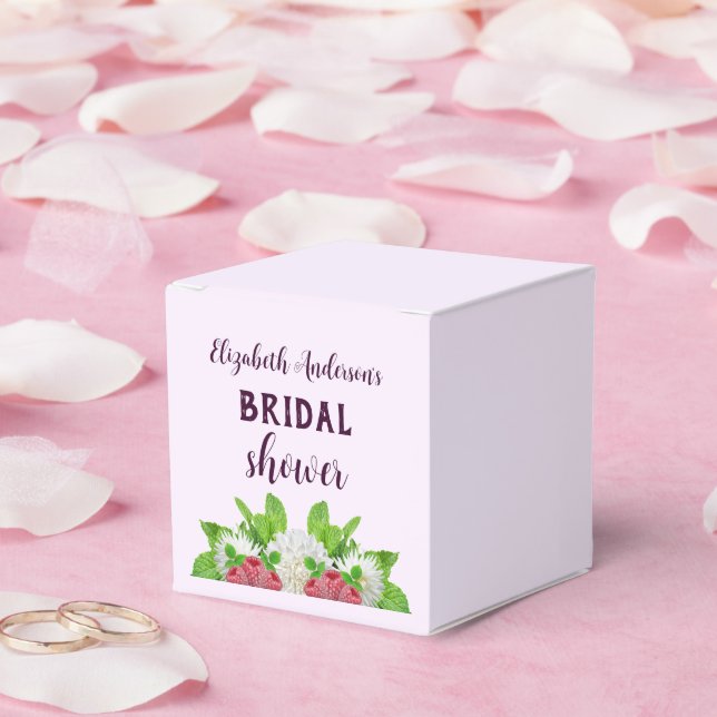 Garden Dahlia Bridal Shower Favor Boxes