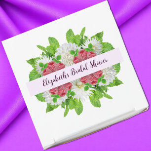 Garden Dahlia Bridal Shower Favor Boxes