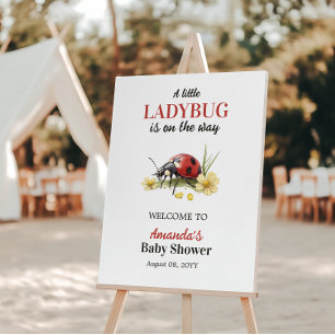 Garden Daisy Little Ladybug Baby Shower Welcome Foam Board
