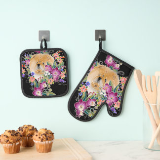 GARDEN DANCE Chow Oven Mitt & Pot Holder Set