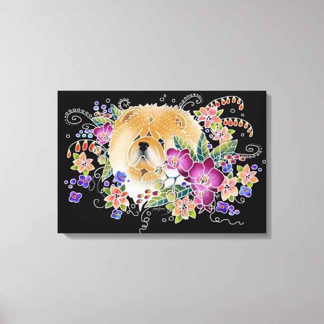 GARDEN DANCE CHOW - Stretched Canvas  Art panel Print (Front)