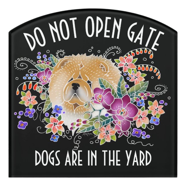 GARDEN DANCE -DO NOT OPEN GATE   sign customizable (Contour Front)