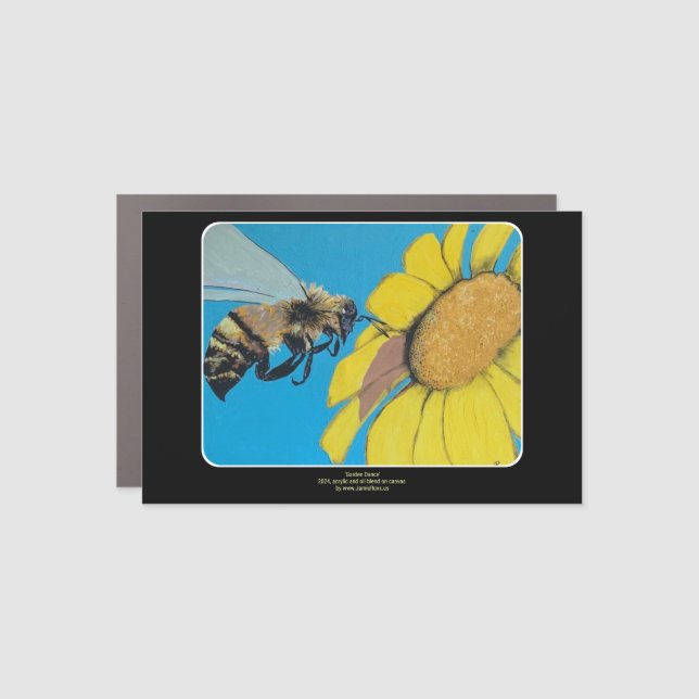 'Garden Dance' Painting on a  Car Magnet (Front)