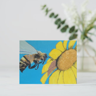'Garden Dance' Painting on a Postcard