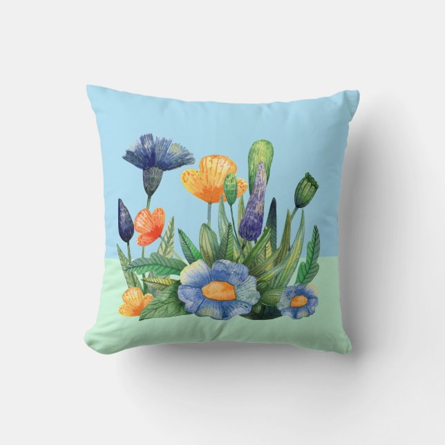 Garden Delight Throw Pillow (Front)