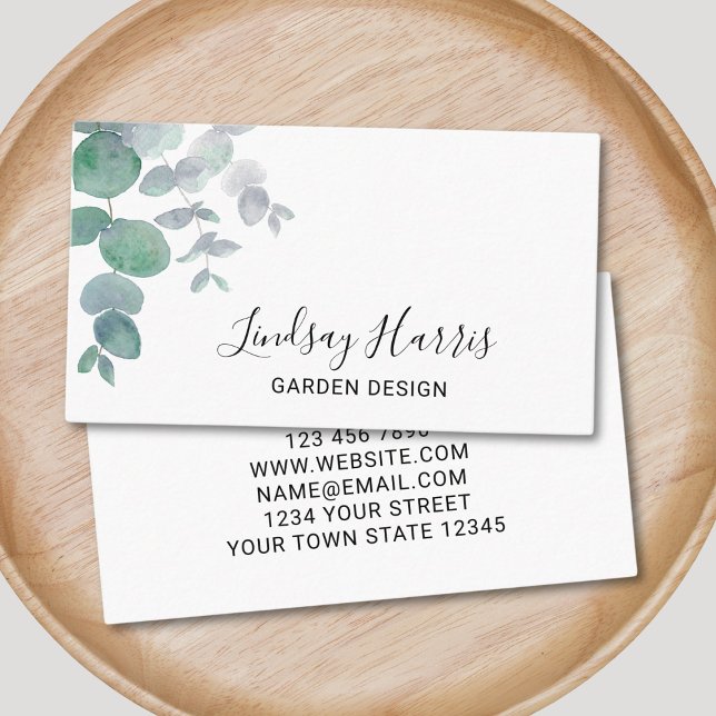 Garden Design Eucalyptus Greenery Business Card (Creator Uploaded)