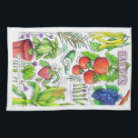Garden Design - Kitchen Towel<br><div class="desc">This beautifully illustrated kitchen towel features all of your favorite garden vegetables. The "waffle" towel is super absorbent and machine washable.</div>