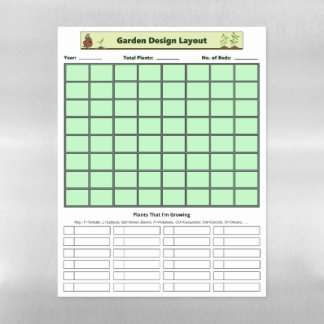 Garden Design Layout Magnetic Dry Erase Sheet